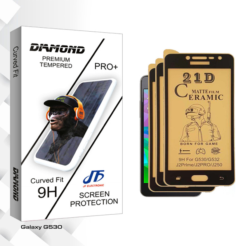 محافظ صفحه نمایش سرامیکی جی اف مدل Diamond Glass مناسب برای گوشی موبایل سامسونگ Galaxy G530 بسته سه عددی