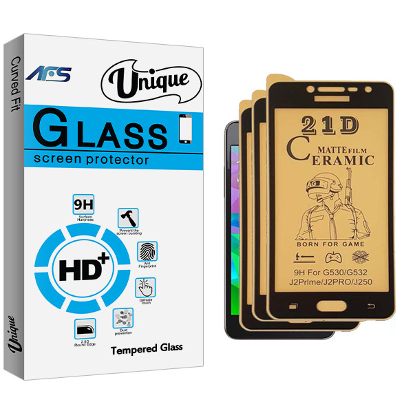محافظ صفحه نمایش سرامیکی ای اف اس مدل Unique Glass مناسب برای گوشی موبایل سامسونگ Galaxy G530 / G532 بسته سه عددی