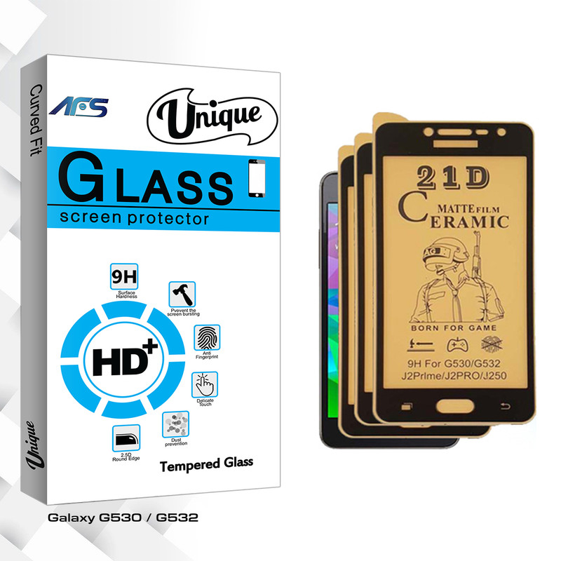 محافظ صفحه نمایش سرامیکی ای اف اس مدل Unique Glass مناسب برای گوشی موبایل سامسونگ Galaxy G530 / G532 بسته سه عددی