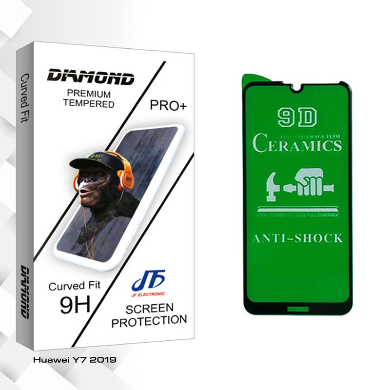 محافظ صفحه نمایش سرامیکی جی اف مدل Diamond glass مناسب برای گوشی موبایل هوآوی Y7 2019