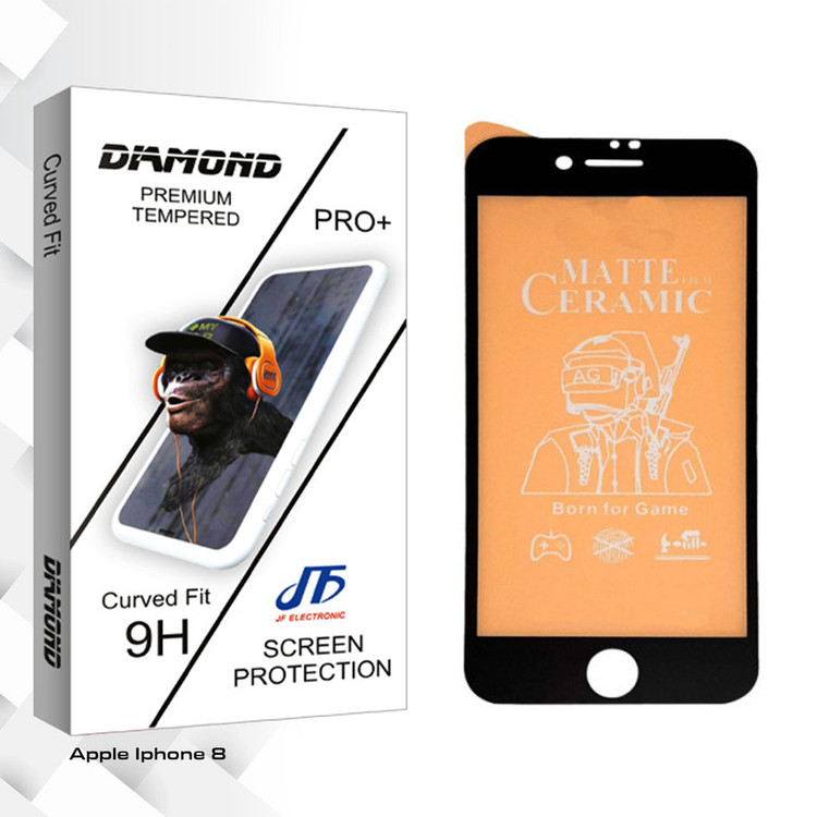 محافظ صفحه نمایش مات جی اف مدل Diamond glass مناسب برای گوشی موبایل اپل Iphone 8