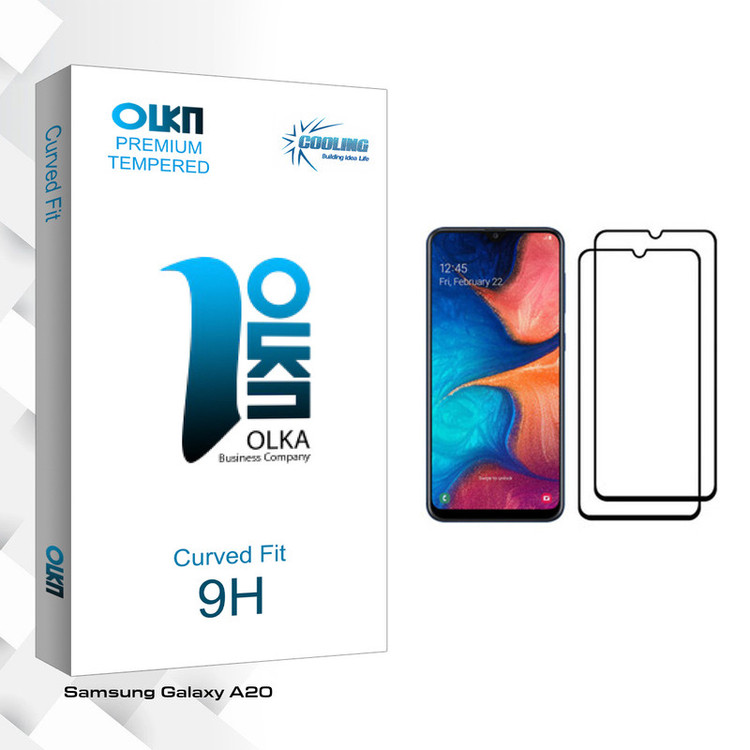 محافظ صفحه نمایش کولینگ مدل Olka glass مناسب برای گوشی موبایل سامسونگ Galaxy A20 بسته دو عددی