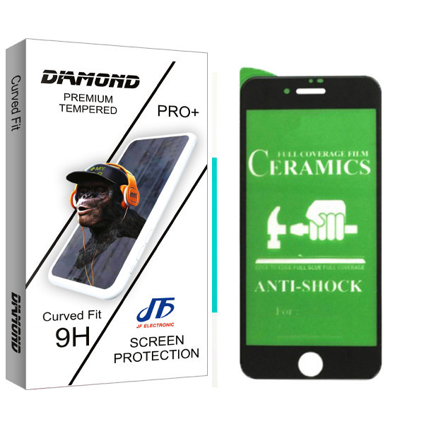 محافظ صفحه نمایش سرامیکی جی اف مدل Diamond glass مناسب برای گوشی موبایل اپل iphone 7/8 Plus