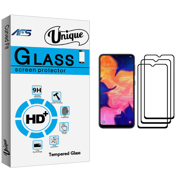 محافظ صفحه نمایش ای اف اس مدل Unique Glass مناسب برای گوشی موبایل سامسونگ Galaxy A10 بسته سه عددی