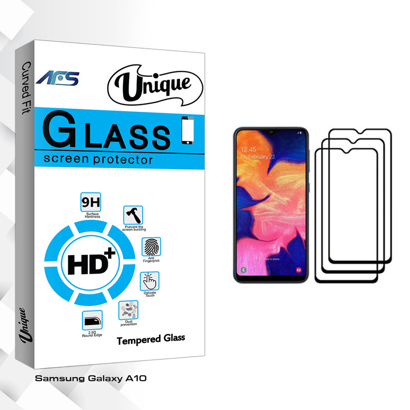 محافظ صفحه نمایش ای اف اس مدل Unique Glass مناسب برای گوشی موبایل سامسونگ Galaxy A10 بسته سه عددی