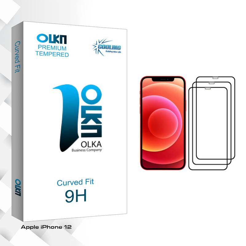 محافظ صفحه نمایش کولینگ مدل Olka مناسب برای گوشی موبایل اپل iPhone 12 بسته سه عددی