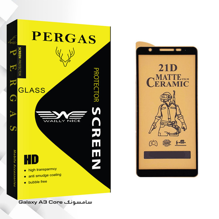 محافظ صفحه نمایش سرامیکی وایلی نایس مدل Pergas Glass مناسب برای گوشی موبایل سامسونگ Galaxy A3 Core