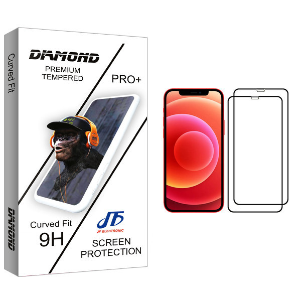 محافظ صفحه نمایش جی اف مدل Diamond glass مناسب برای گوشی موبایل اپل iPhone 12 Pro بسته دو عددی