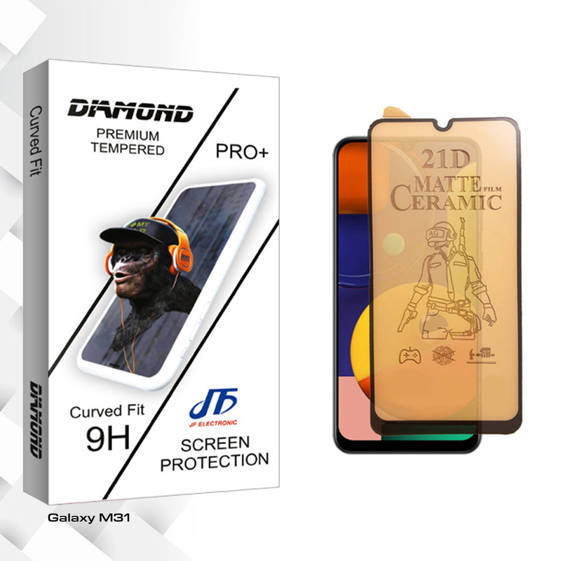 محافظ صفحه نمایش سرامیکی مات جی اف مدل Diamond Pro مناسب برای گوشی موبایل سامسونگ Galaxy M31