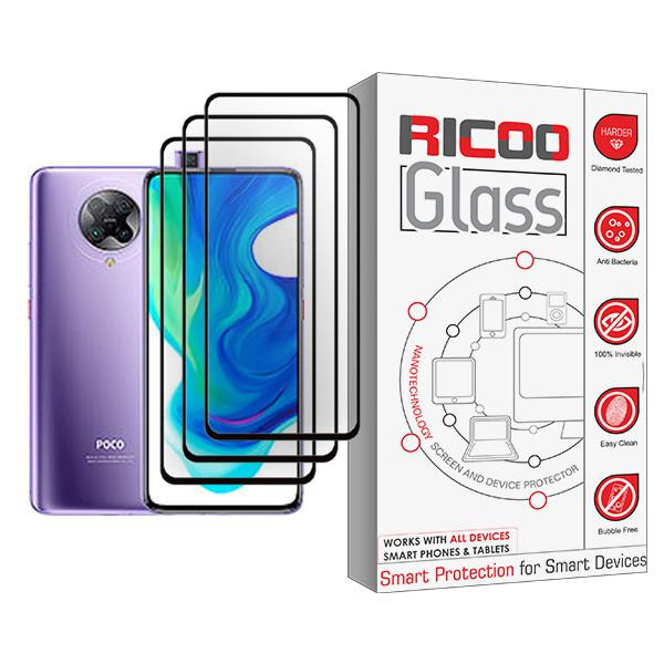 محافظ صفحه نمایش ریکو مدل Ricoo Glass MIX003 مناسب برای گوشی موبایل شیائومی Poco F2 Pro بسته سه عددی