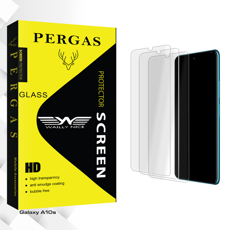 محافظ صفحه نمایش شیشه ای وایلی نایس مدل Pergas Glass MIX3 مناسب برای گوشی موبایل سامسونگ Galaxy A10s بسته سه عددی