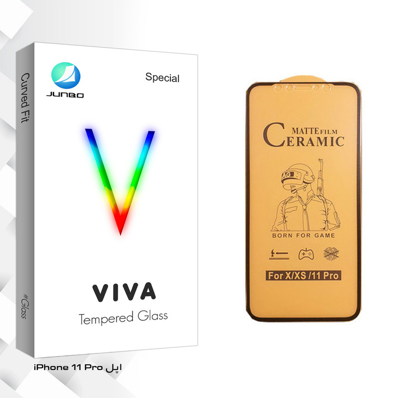 محافظ صفحه نمایش سرامیکی جانبو مدل Viva Glass مناسب برای گوشی موبایل اپل iPhone 11 Pro