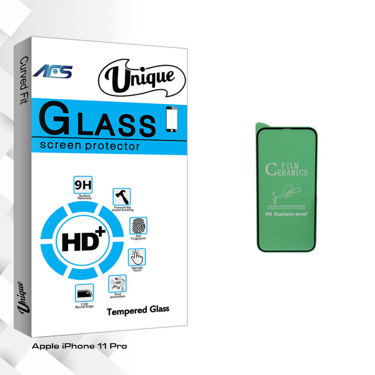 محافظ صفحه نمایش سرامیکی ای اف اس مدل Unique Glass مناسب برای گوشی موبایل اپل iPhone 11 Pro