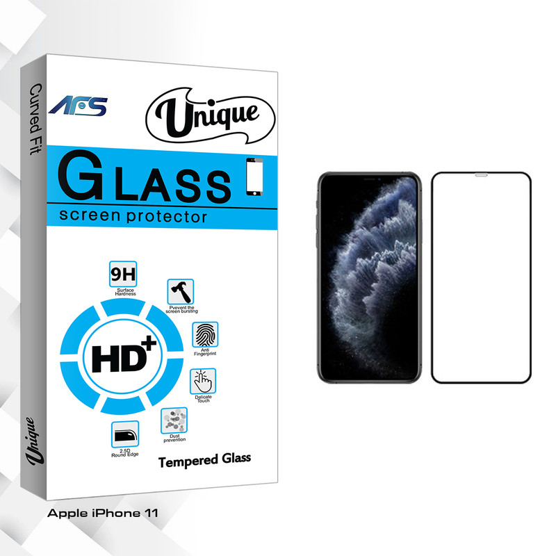 محافظ صفحه نمایش سرامیکی ای اف اس مدل Unique Glass مناسب برای گوشی موبایل اپل iPhone 11