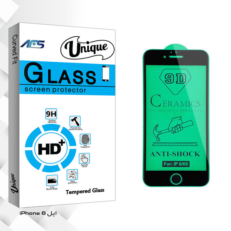 محافظ صفحه نمایش سرامیکی ای اف اس مدل Unique Glass مناسب برای گوشی موبایل اپل iPhone 6