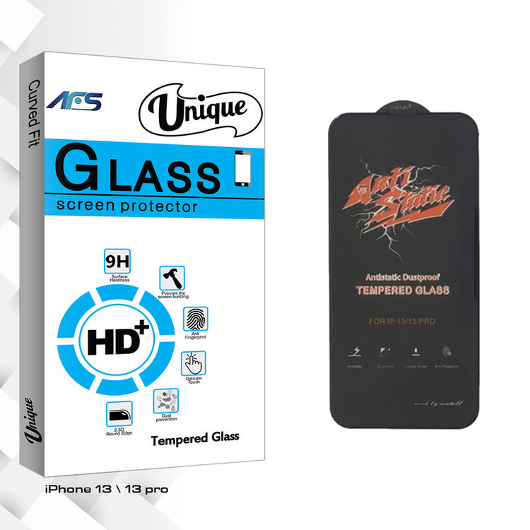 محافظ صفحه نمایش ای اف اس مدل Unique Glass ANTI-STATIC مناسب برای گوشی موبایل اپل iPhone 13 \ 13 pro