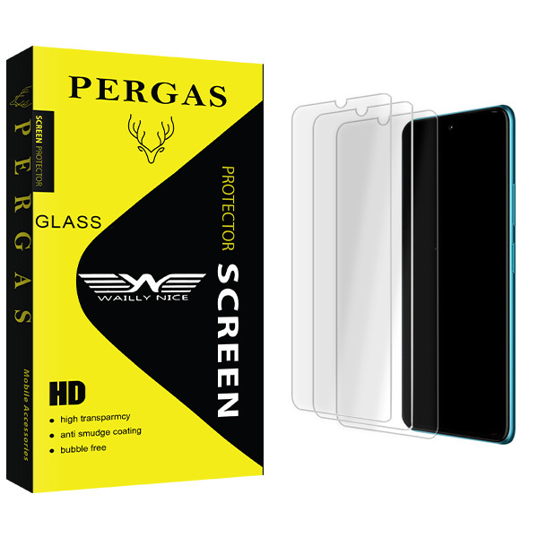 محافظ صفحه نمایش شیشه ای وایلی نایس مدل Pergas Glass MIX مناسب برای گوشی موبایل سامسونگ Galaxy F41 بسته سه عددی