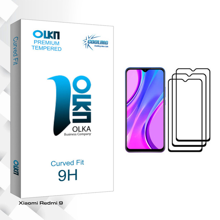 محافظ صفحه نمایش کولینگ مدل Olka glass مناسب برای گوشی موبایل شیائومی Redmi 9 بسته سه عددی