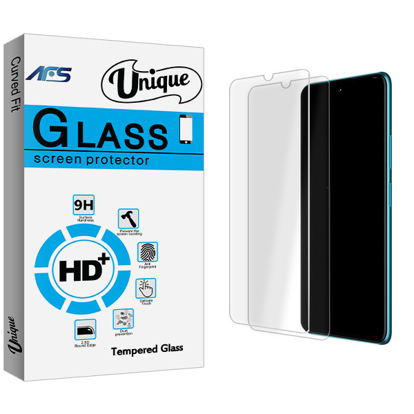 محافظ صفحه نمایش شیشه ای ای اف اس مدل Unique Glass MIX مناسب برای گوشی موبایل هوآوی Y6p بسته دو عددی