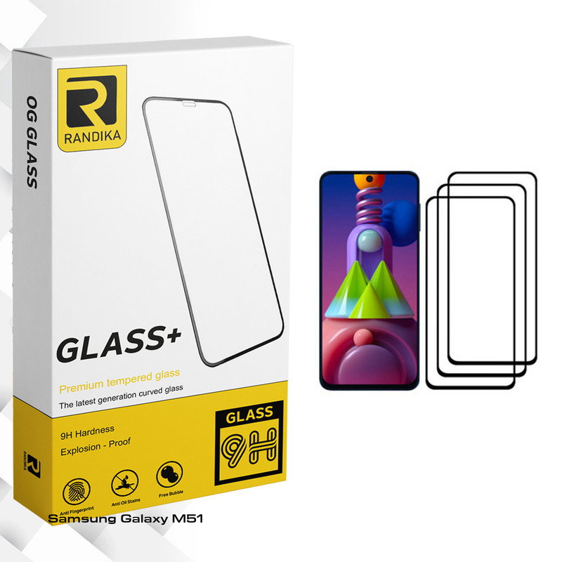 محافظ صفحه نمایش راندیکا مدل Gld مناسب برای گوشی موبایل سامسونگ Galaxy M51 بسته سه عددی