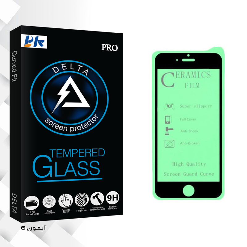محافظ صفحه نمایش سرامیکی پی کی مدل Delta Glass مناسب برای گوشی موبایل اپل Iphone 6s/6