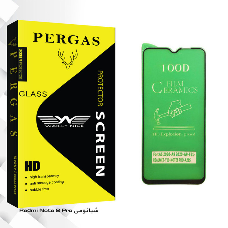 محافظ صفحه نمایش سرامیکی وایلی نایس مدل Pergas Glass مناسب برای گوشی موبایل شیائومی Redmi Note 8 Pro
