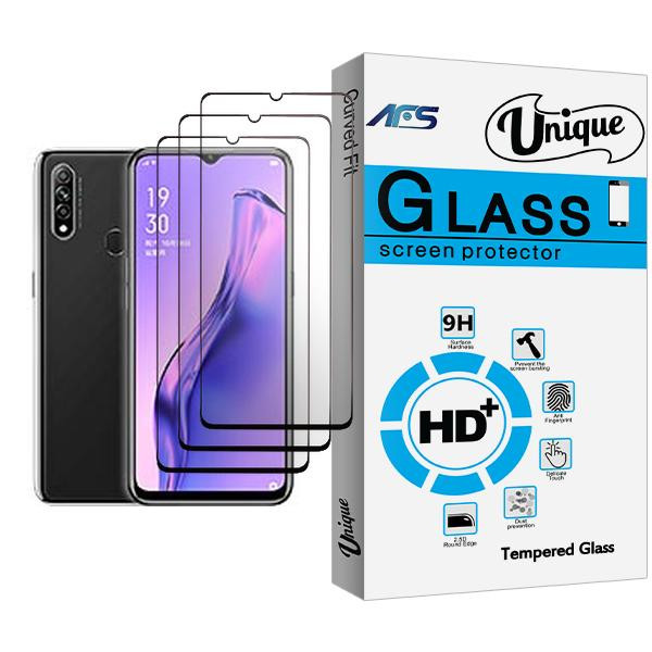 محافظ صفحه نمایش ای اف اس مدل Unique Glass MIX003 مناسب برای گوشی موبایل اوپو A8 بسته سه عددی