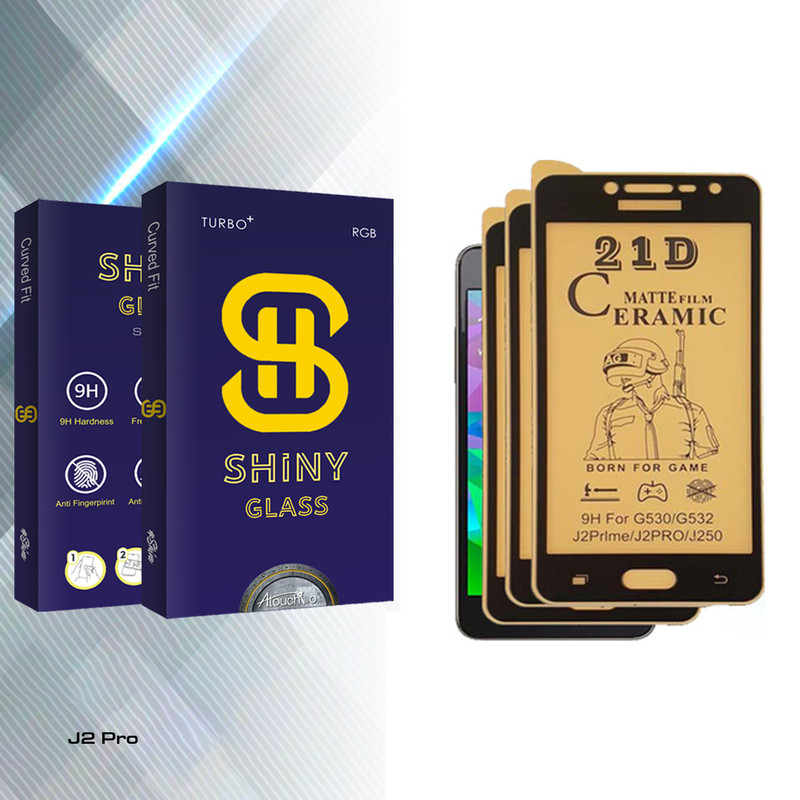 محافظ صفحه نمایش سرامیکی آتوچبو مدل Shiny Glass مناسب برای گوشی موبایل سامسونگ J2 Pro بسته سه عددی