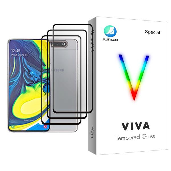 محافظ صفحه نمایش جانبو مدل Viva Glass MIX003 مناسب برای گوشی موبایل سامسونگ Galaxy A80 بسته سه عددی
