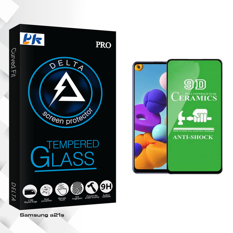محافظ صفحه نمایش 9D پی کی مدل Delta Glass مناسب برای گوشی موبایل سامسونگ Galaxy A21S