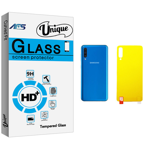 محافظ پشت گوشی ای اف اس مدل Unique Glass مناسب برای گوشی موبایل سامسونگ Galaxy A50