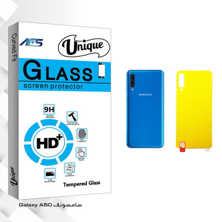 محافظ پشت گوشی ای اف اس مدل Unique Glass مناسب برای گوشی موبایل سامسونگ Galaxy A50