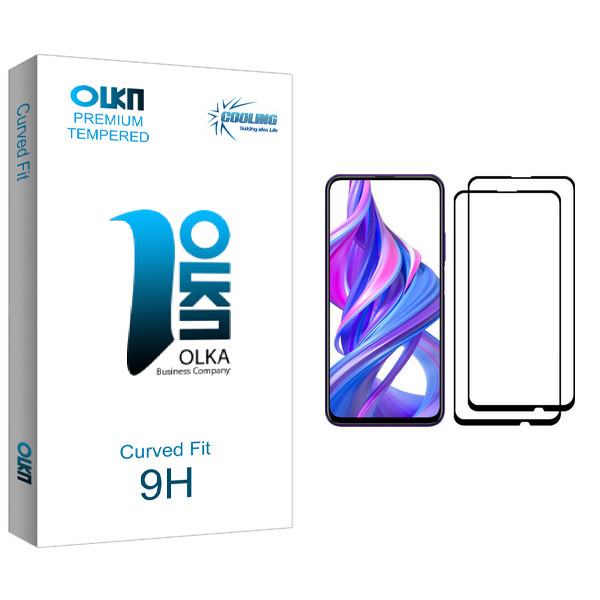 محافظ صفحه نمایش کولینگ مدل Olka glass مناسب برای گوشی موبایل آنر 9X Pro بسته دو عددی