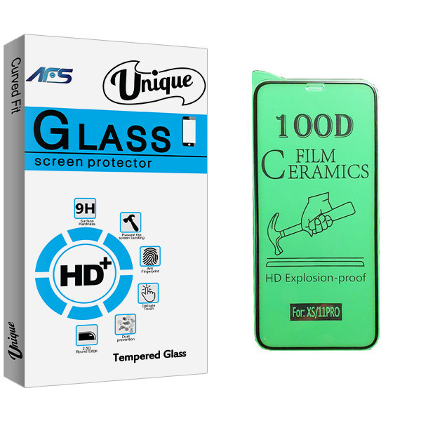 محافظ صفحه نمایش سرامیکی ای اف اس مدل Unique Glass مناسب برای گوشی موبایل اپل iPhone 11 Pro