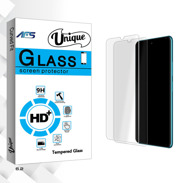 محافظ صفحه نمایش شیشه ای ای اف اس مدل Unique Glass MIX مناسب برای گوشی موبایل نوکیا 6.2 بسته دو عددی