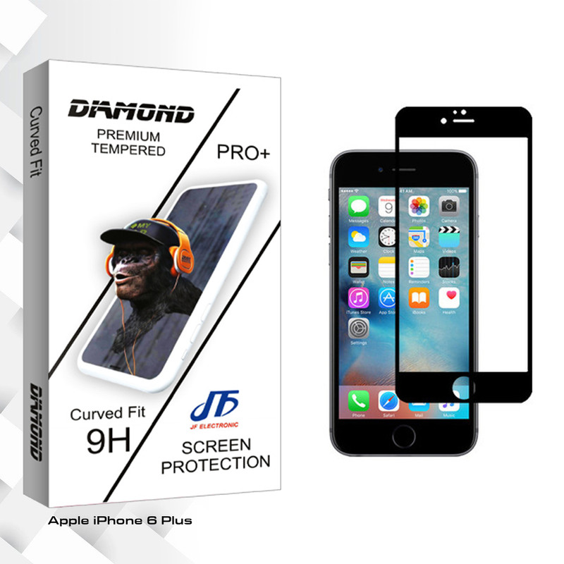 محافظ صفحه نمایش جی اف مدل Diamond glass مناسب برای گوشی موبایل اپل iPhone 6 Plus