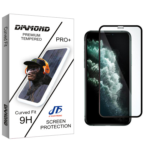 محافظ صفحه نمایش جی اف مدل Diamond glass مناسب برای گوشی موبایل اپل iPhone 11 promax