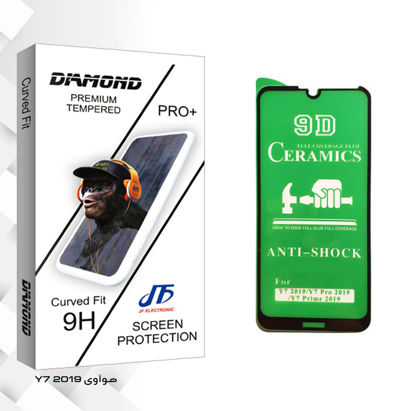 محافظ صفحه نمایش سرامیکی جی اف مدل Diamond glass مناسب برای گوشی موبایل هوآوی Y7 2019