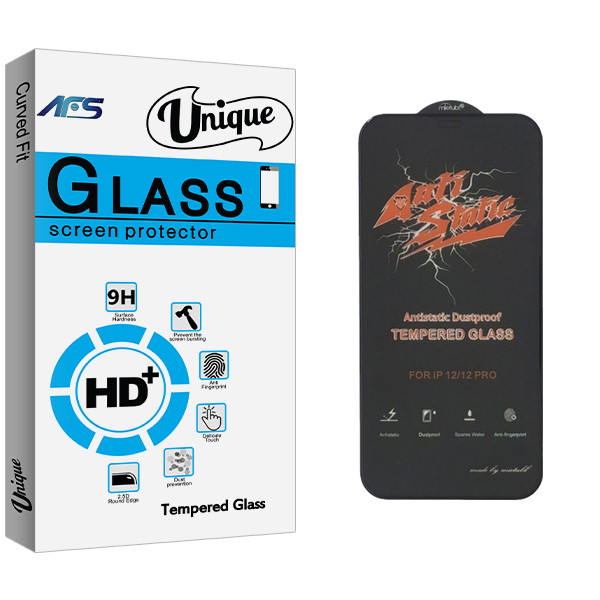 محافظ صفحه نمایش ای اف اس مدل Unique Glass ANTI-STATIC مناسب برای گوشی موبایل اپل iPhone 12