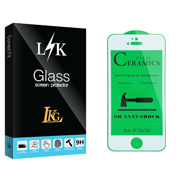 محافظ صفحه نمایش سرامیکی ال کا جی مدل LK Glass مناسب برای گوشی موبایل اپل iPhone 5s