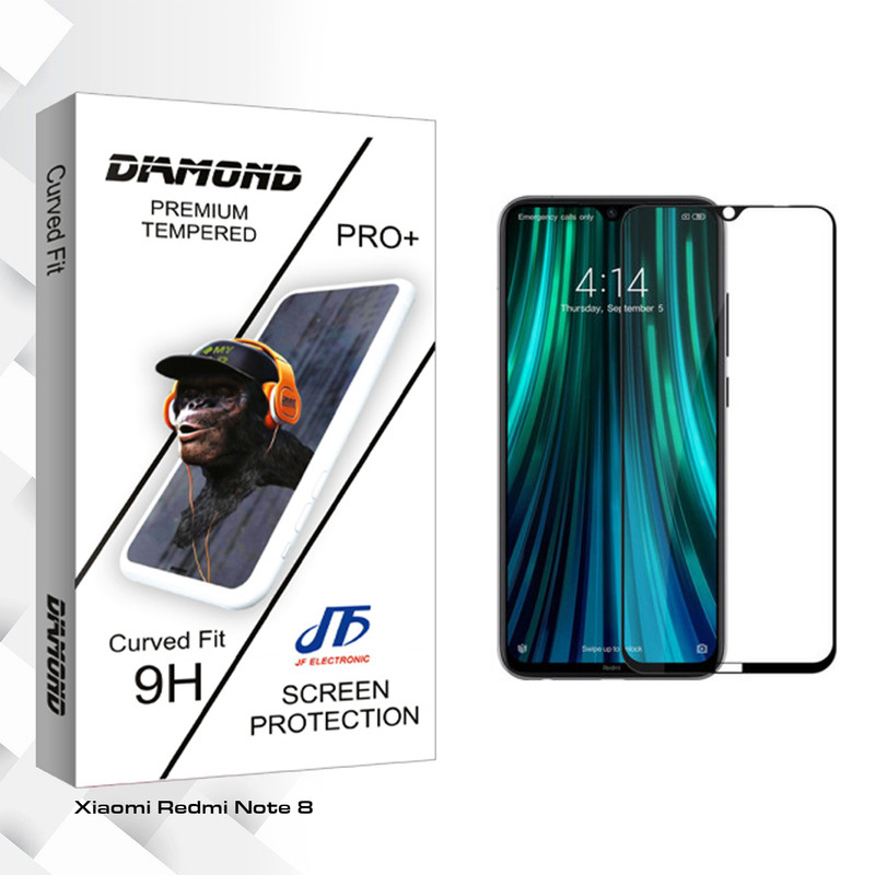 محافظ صفحه نمایش جی اف مدل Diamond glass مناسب برای گوشی موبایل شیائومی Redmi Note 8