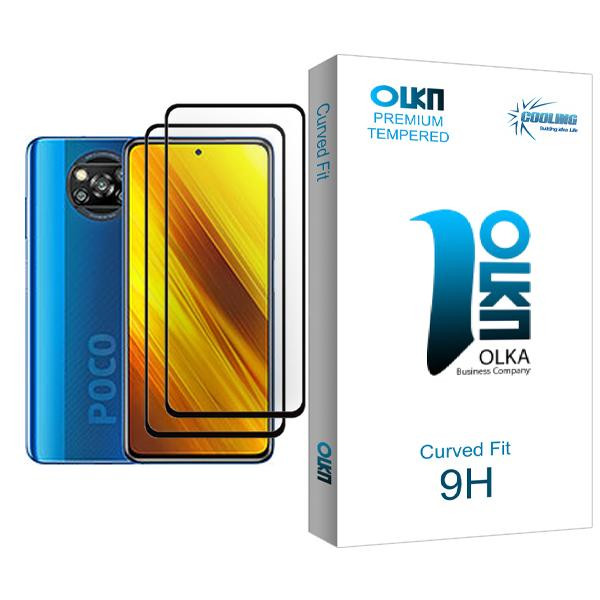 محافظ صفحه نمایش کولینگ مدل Olka Glass MIX002 مناسب برای گوشی موبایل شیائومی Poco X3 NFC بسته دو عددی