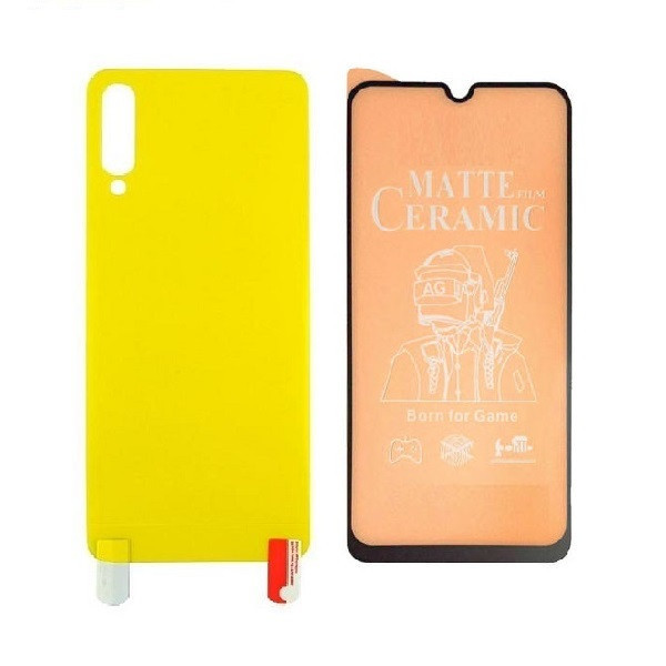 محافظ صفحه نمایش مات جانبو مدل CR مناسب برای گوشی موبایل سامسونگ Galaxy A70 به همراه محافظ پشت گوشی