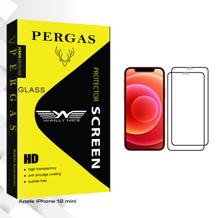 محافظ صفحه نمایش وایلی نایس مدل Pergas Glass مناسب برای گوشی موبایل اپل iPhone 12 mini بسته دو عددی