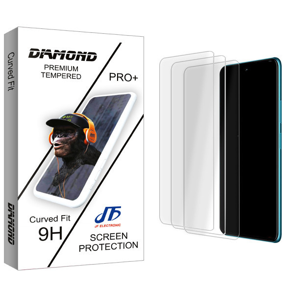 محافظ صفحه نمایش شیشه ای جی اف مدل Diamond Glass MIX3 مناسب برای گوشی موبایل ریلمی 8 بسته سه عددی