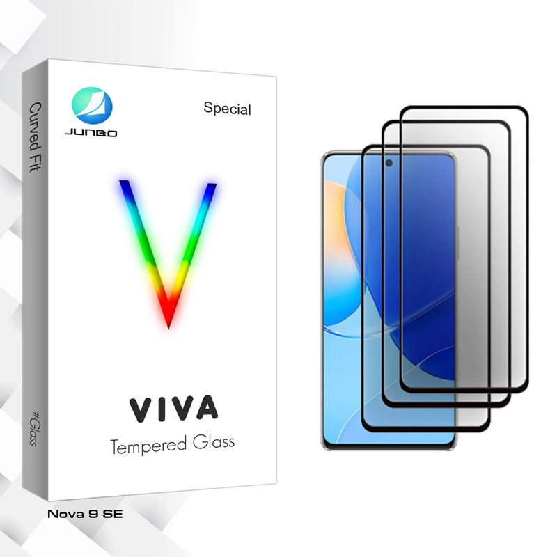 محافظ صفحه نمایش شیشه ای جانبو مدل Viva Glass MIX2106 مناسب برای گوشی موبایل هوآوی Nova 9 SE بسته سه عددی