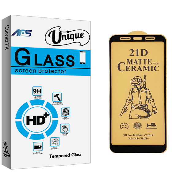محافظ صفحه نمایش سرامیکی ای اف اس مدل Unique Glass مناسب برای گوشی موبایل سامسونگ Galaxy J4 Plus