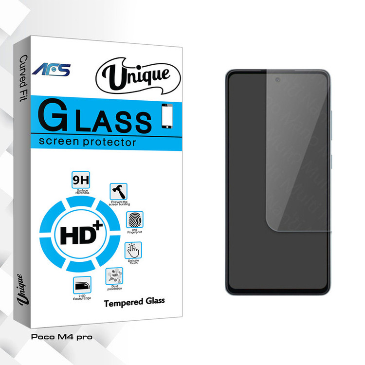 محافظ صفحه نمایش شیشه ای ای اف اس مدل Unique Glass مناسب برای گوشی موبایل شیائومی Poco M4 pro