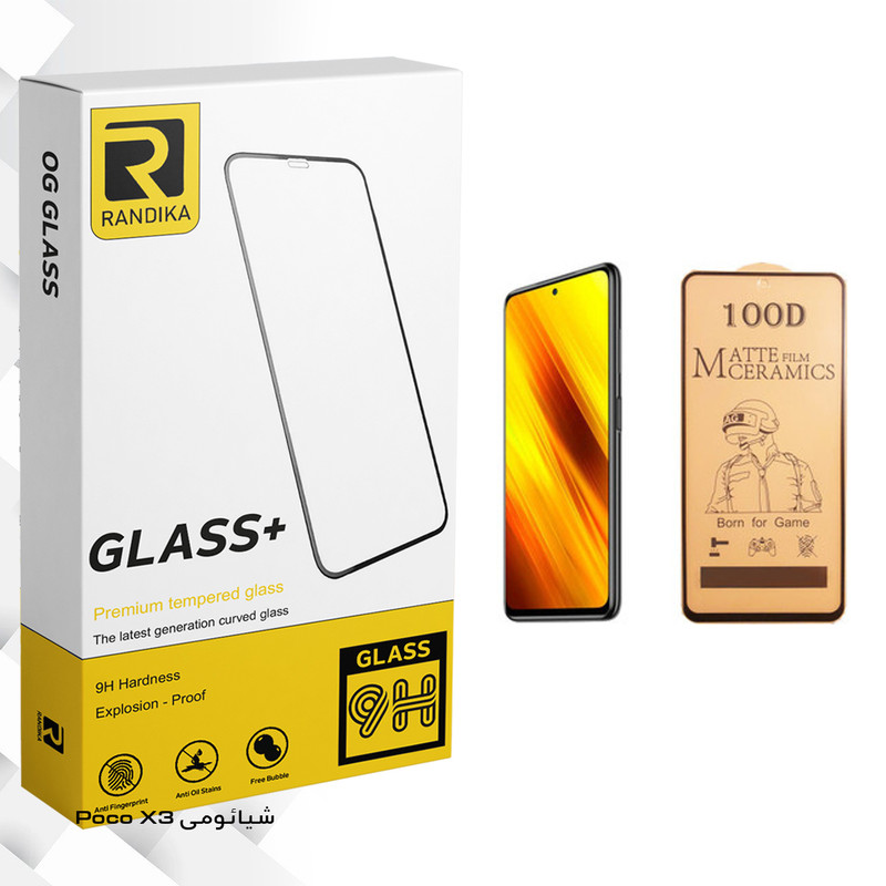 محافظ صفحه نمایش سرامیکی راندیکا مدل GLD مناسب برای گوشی موبایل شیائومی Poco X3