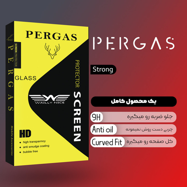 محافظ صفحه نمایش سرامیکی وایلی نایس مدل Pergas Glass مناسب برای گوشی موبایل سامسونگ Galaxy A30